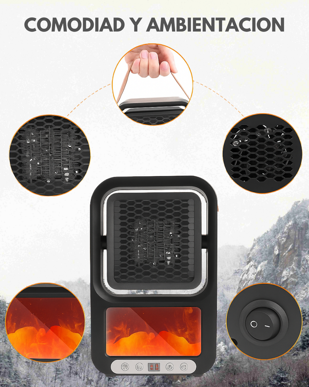 Calefactor Eléctrico Portátil NIDOCALIDO
